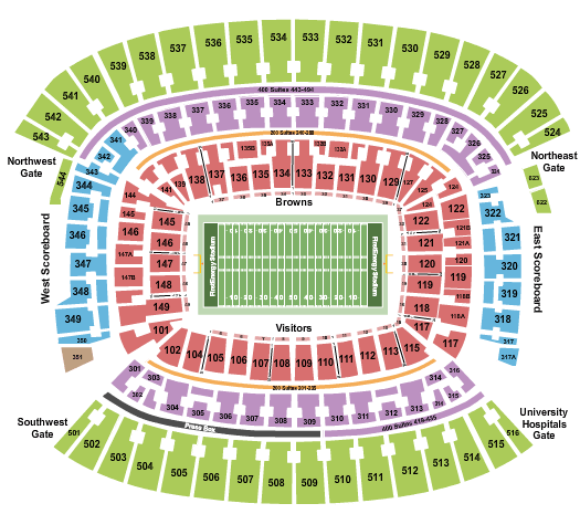 Huntington Bank Field Cleveland Browns Seating Chart